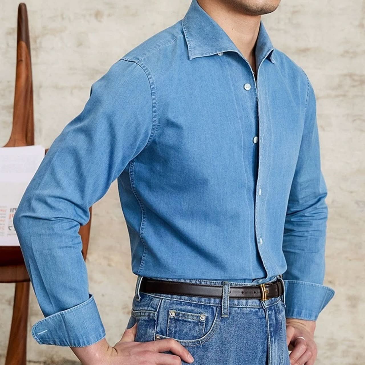 Eros™ – Modern Cut Denim Shirt