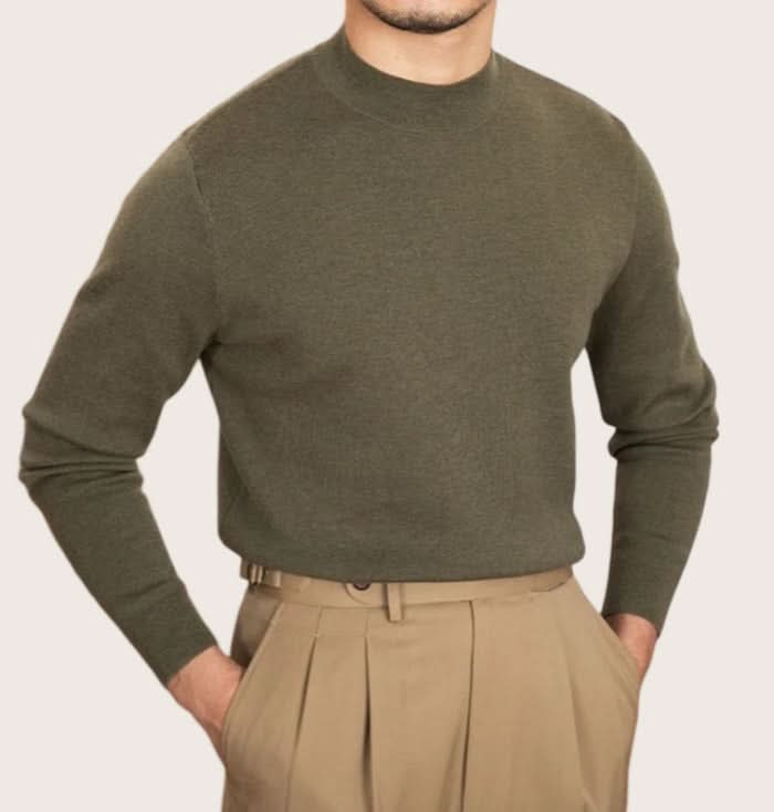Copenhagen Wool Semi-High Neck Pullover