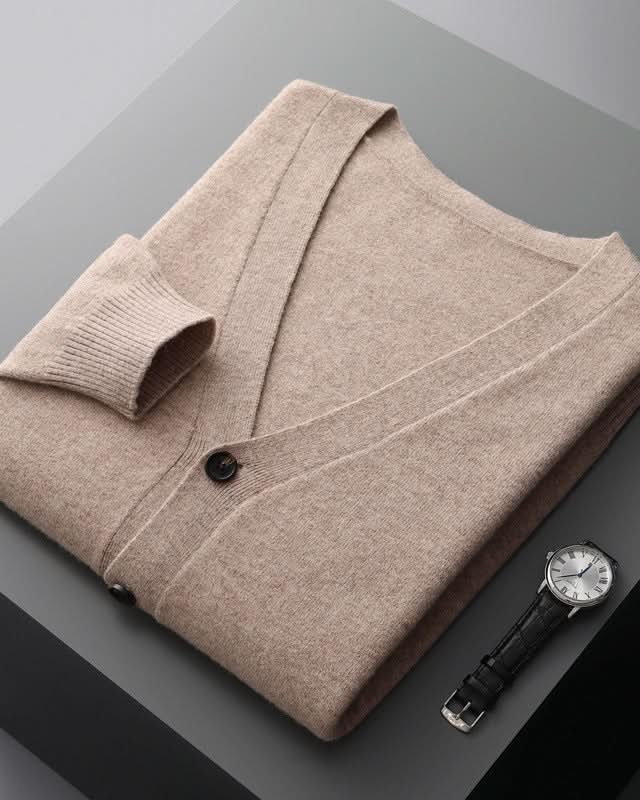 Ashford™ – Extrafine Wool V-Neck Cardigan