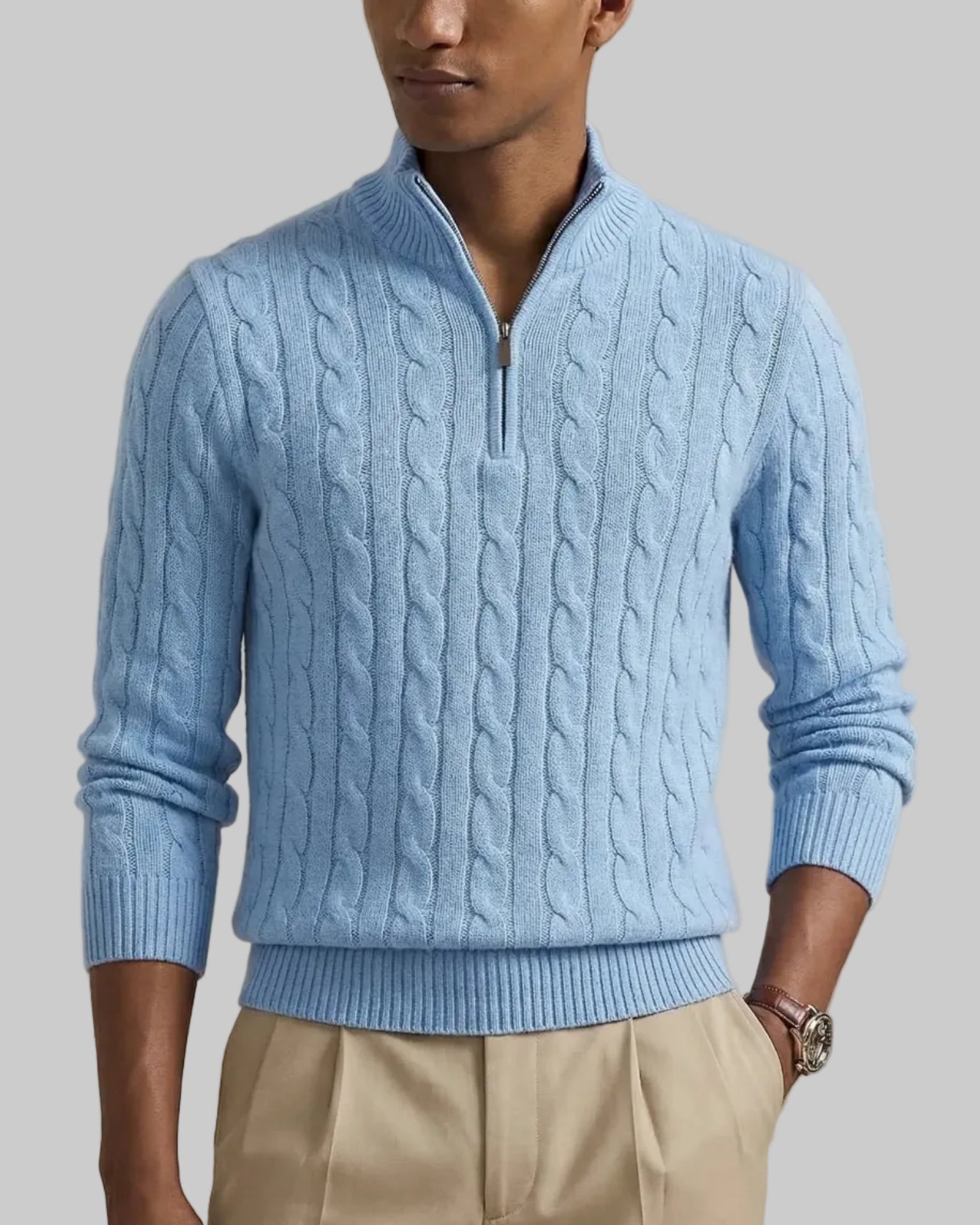 The Old Money™ Cotton Cable-Knit Sweater