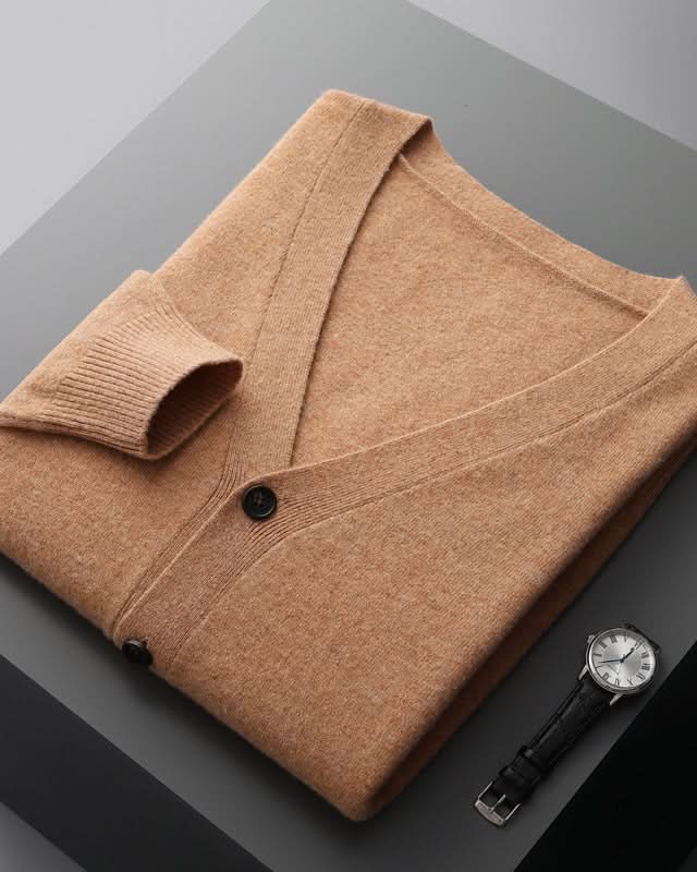 Ashford™ – Extrafine Wool V-Neck Cardigan