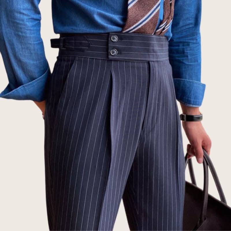 Milano Pinstripe Trousers (non-iron)