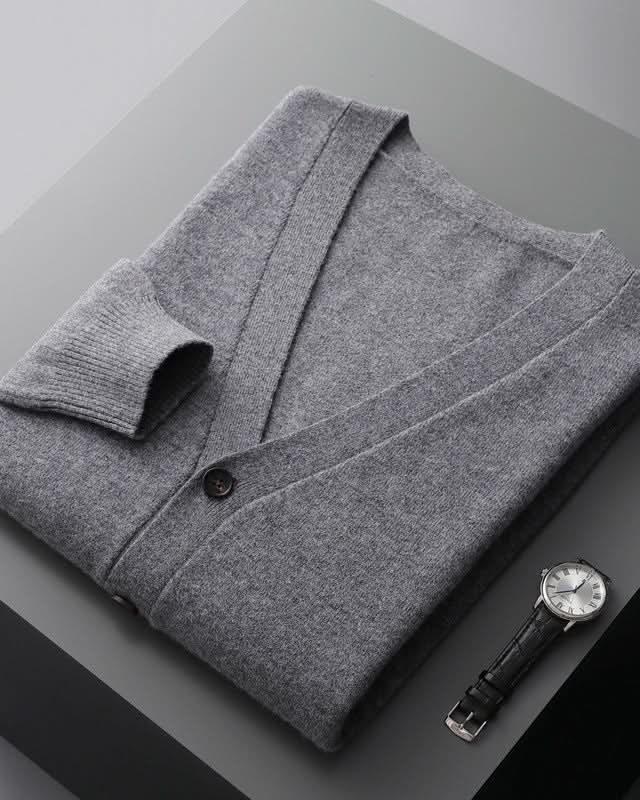 Ashford™ – Extrafine Wool V-Neck Cardigan