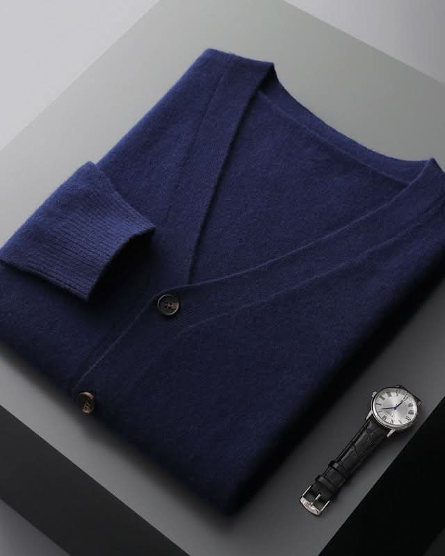 Ashford™ – Extrafine Wool V-Neck Cardigan