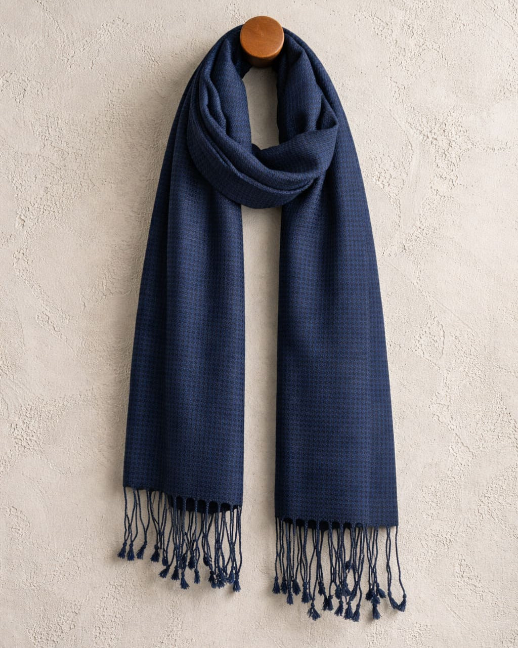 Mayfair™ Navy Herringbone Scarf | Balfour Atelier