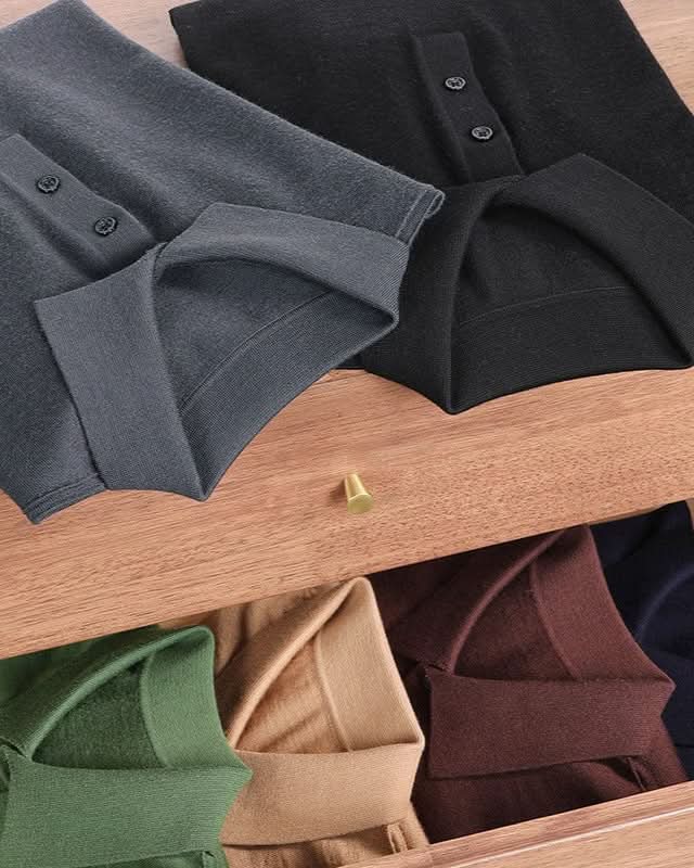 Milan_Wool_Long-Sleeve_Polo_-Elegant_High-Quality_Men_s_Shirt__Old_Money_Style all colours