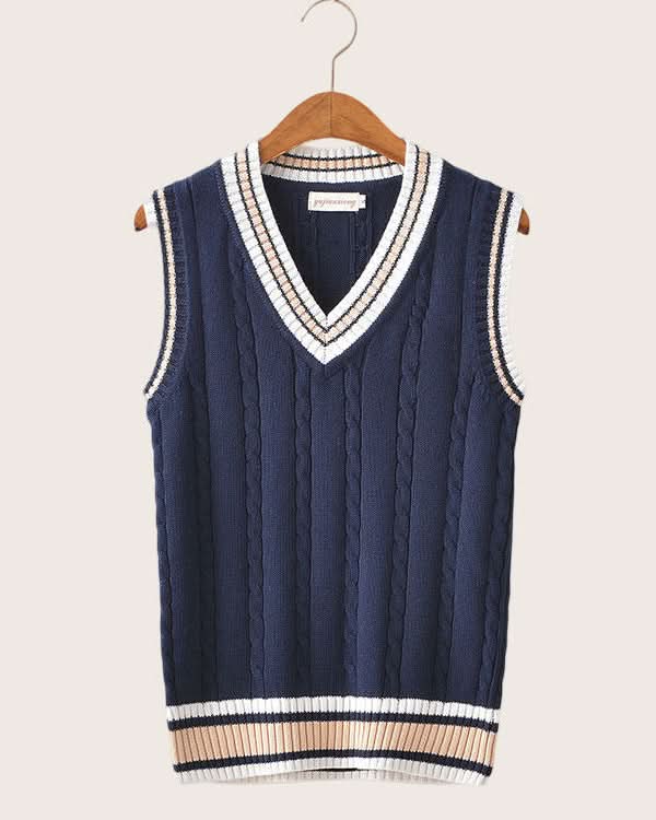 Pembroke™ – College Style Knitted Sweater Vest 2