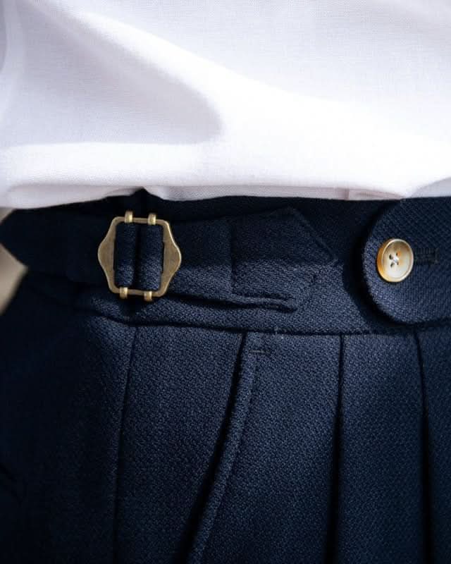 Cortina Wool Trousers - Balfour Atelier - Fabric Blend - CJXX183231501AZ - Navy Blue -