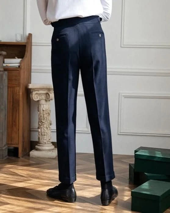 Cortina Wool Trousers - Balfour Atelier - Fabric Blend - CJXX183231501AZ - Navy Blue -