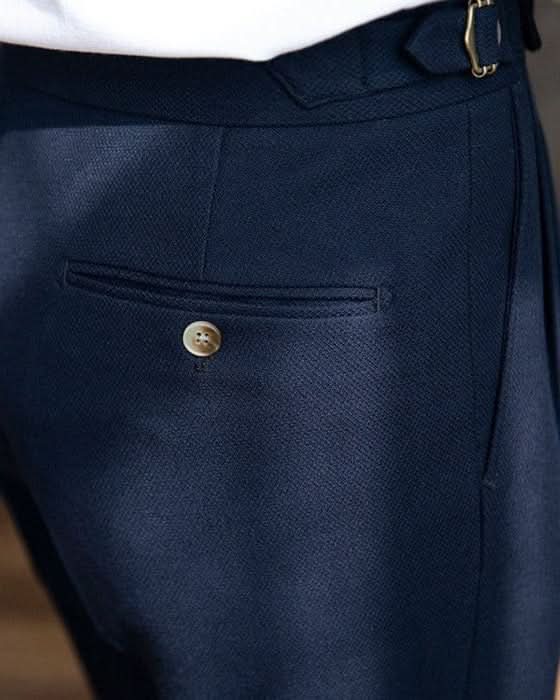Cortina Wool Trousers - Balfour Atelier - Fabric Blend - CJXX183231501AZ - Navy Blue -