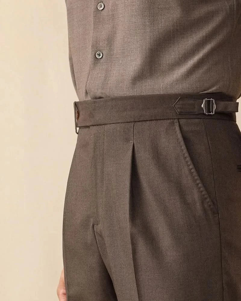 Winchester™ – Herringbone High-Waist Trousers