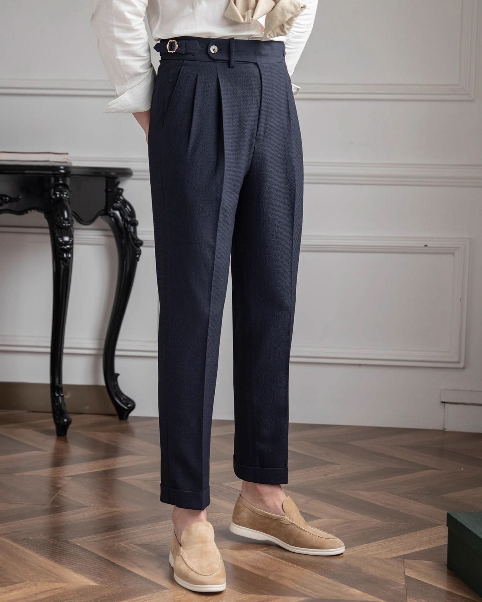 Ravenna Trousers – High-Waist Double Pleat