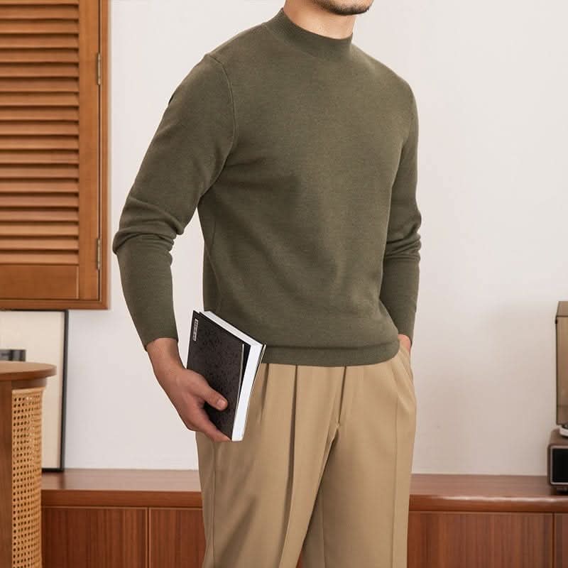 Copenhagen Wool Crew Pullover - Balfour Atelier - Wool - CJMS187957721UF - Olive Green -