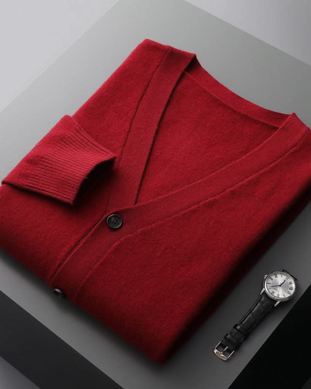 Ashford™ – Extrafine Wool V-Neck Cardigan