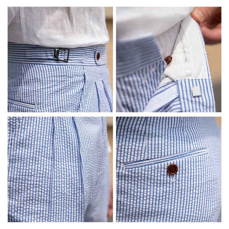 Sorrento™ – Short Rayé En Seersucker En Coton