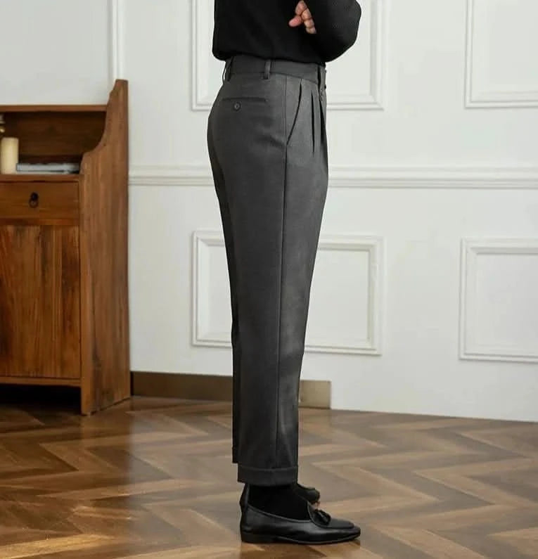 London Trousers - Balfour Atelier - Fabric Blend - CJXX189733201AZ - Dark Grey -