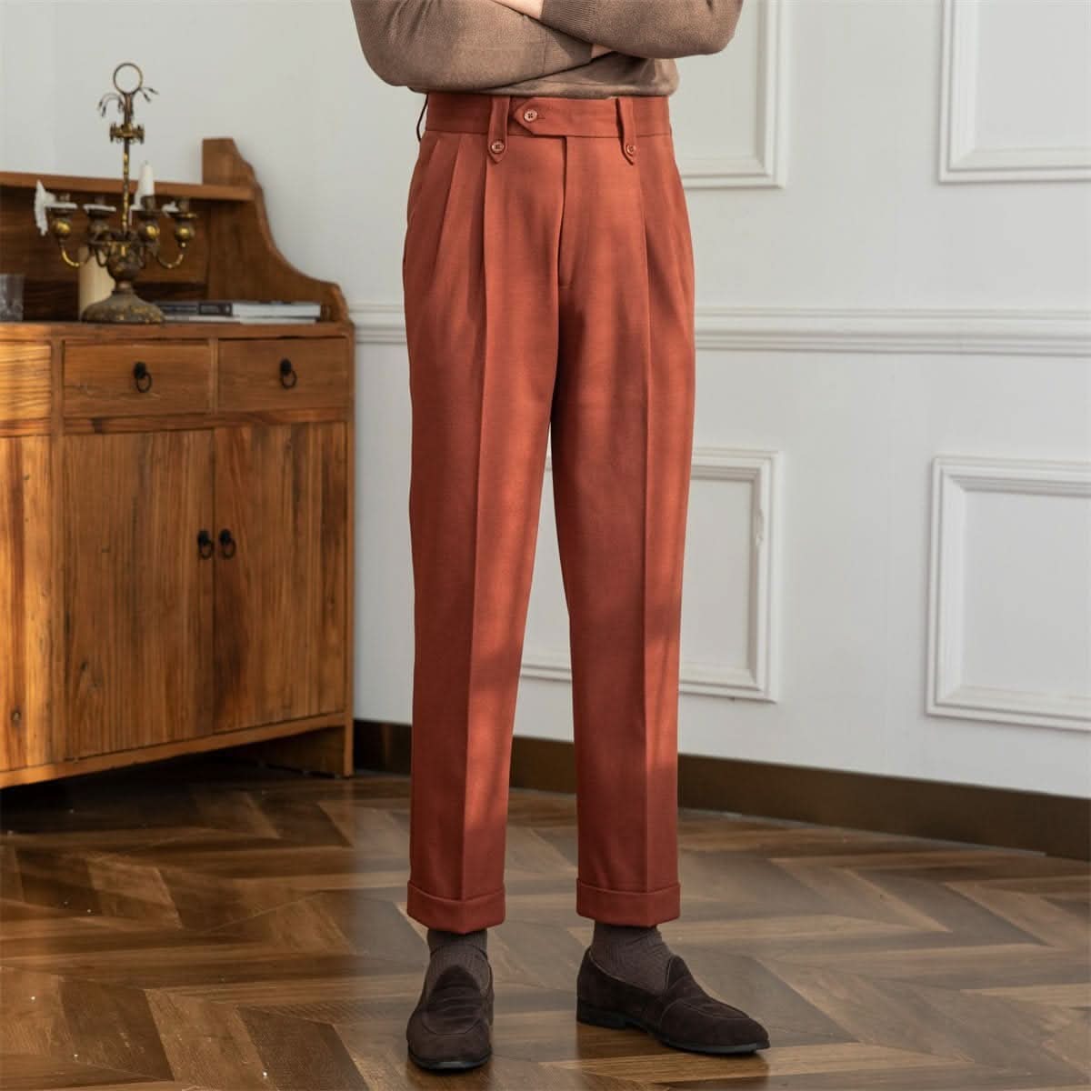 London Trousers - Balfour Atelier - Fabric Blend - CJXX189733215OL - Coral -