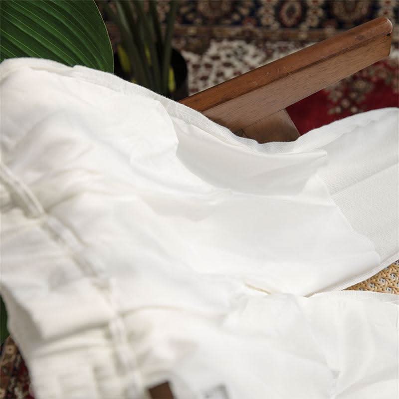 Matera Seersucker Trousers - Balfour Atelier - Seersucker - CJXX178070908HS - White -