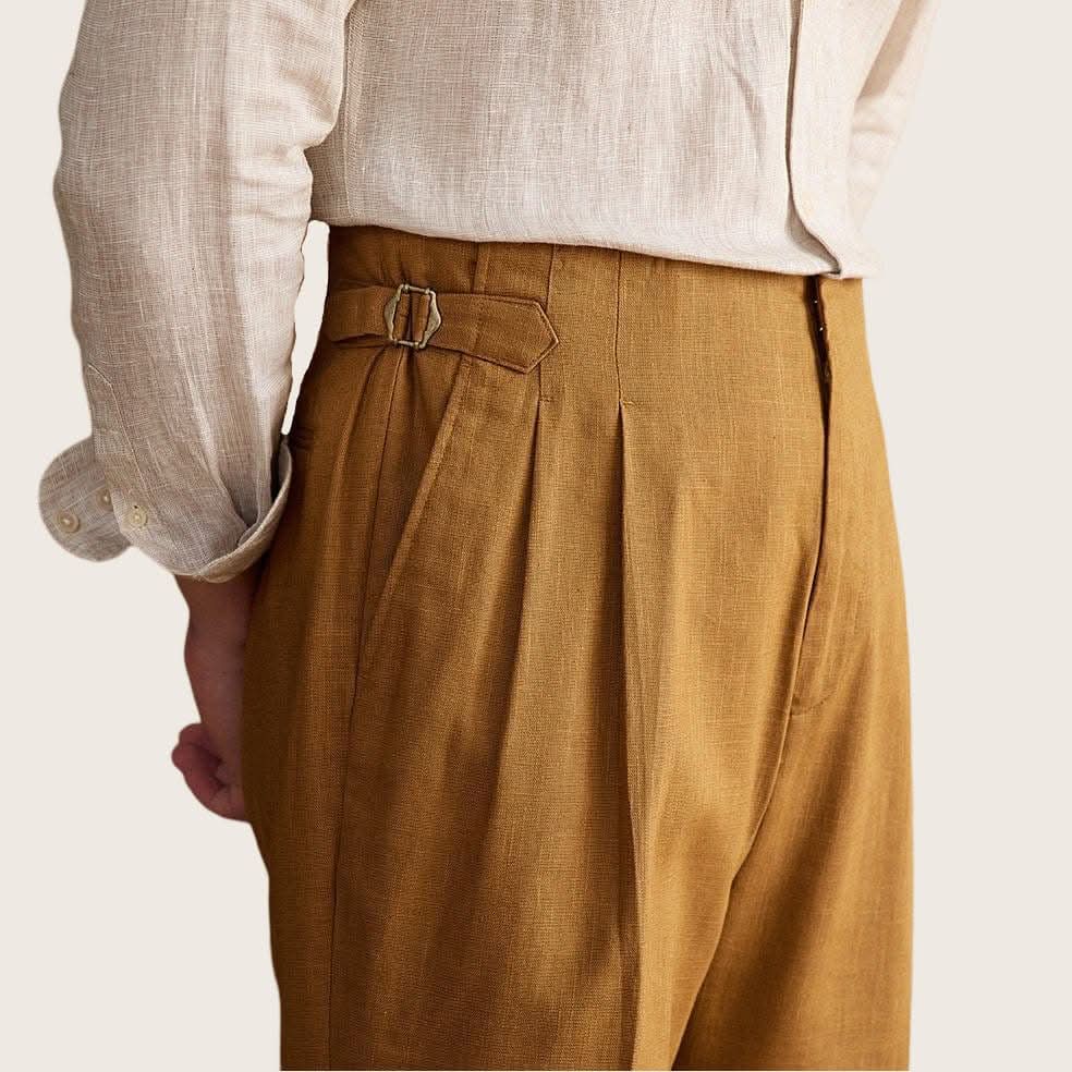 Roma™ – Linen Pleated Trousers
