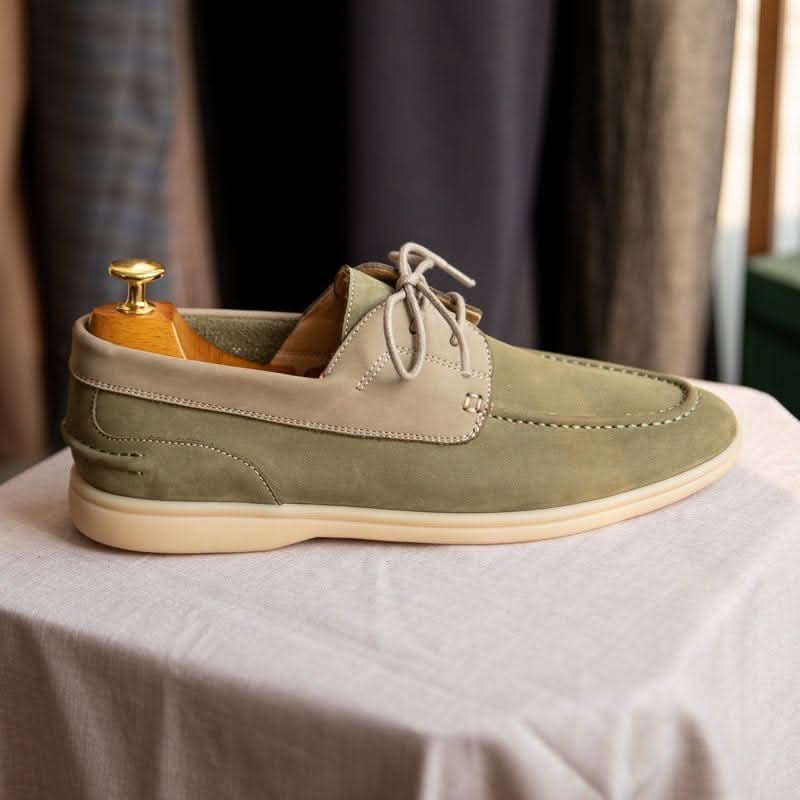 Monet Suede Loafers - Balfour Atelier - Suede - CJNS180154408HS - Moss Green -