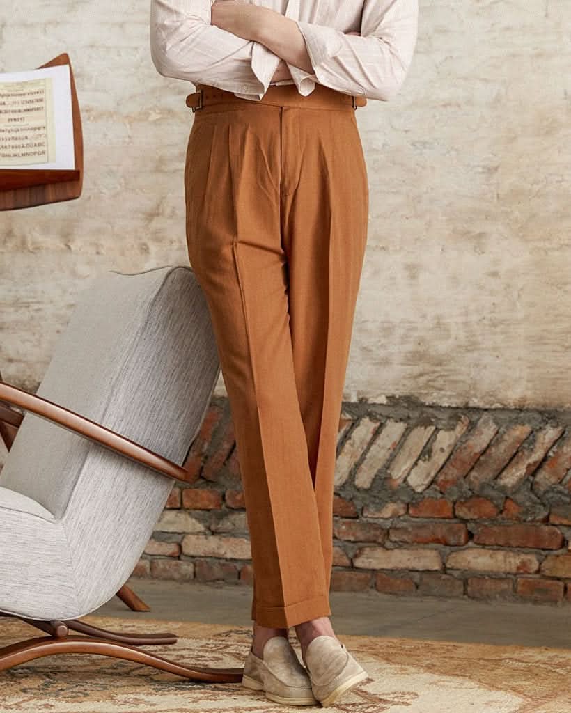 Portofino Linen Trousers - Balfour Atelier - Cotton - CJXX203259408HS - Cinnamon -