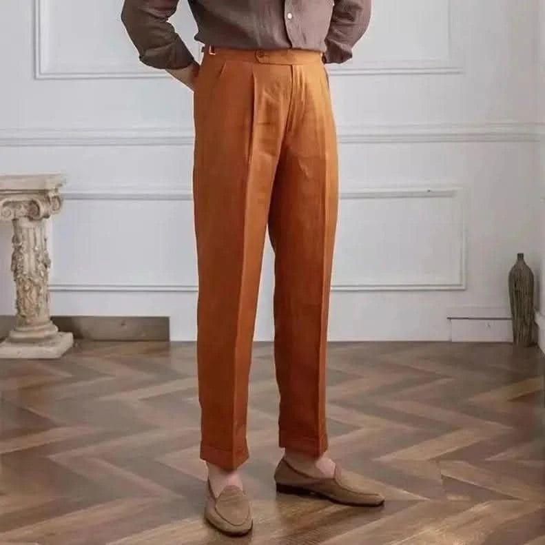Positano Linen Trousers - Balfour Atelier - Linen - 14:202997806#Caramel color;5:100014064 - 29 -