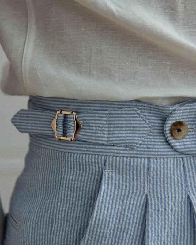 Salina Seersucker Trousers - Balfour Atelier - Seersucker - CJYD213700201AZ - 28 -