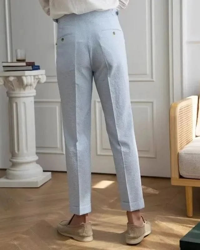 Salina Seersucker Trousers - Balfour Atelier - Seersucker - CJYD213700201AZ - 28 -