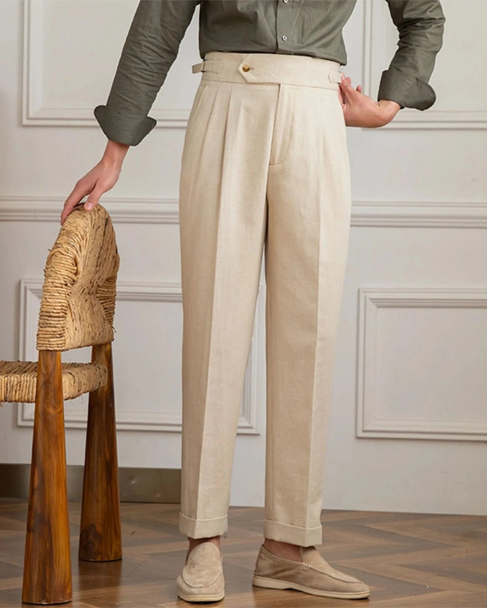 Taormina_Linen_Trousers_-Lightweight_Cotton-Linen_Blend|_Men's_Breathable_Elegant_Pants_For_Summer 2