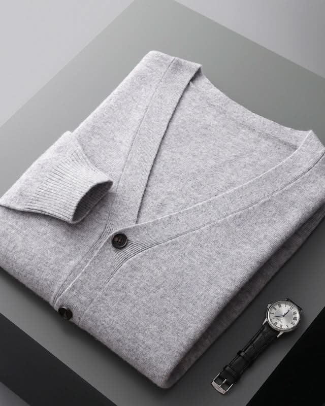 Ashford™ – Extrafine Wool V-Neck Cardigan