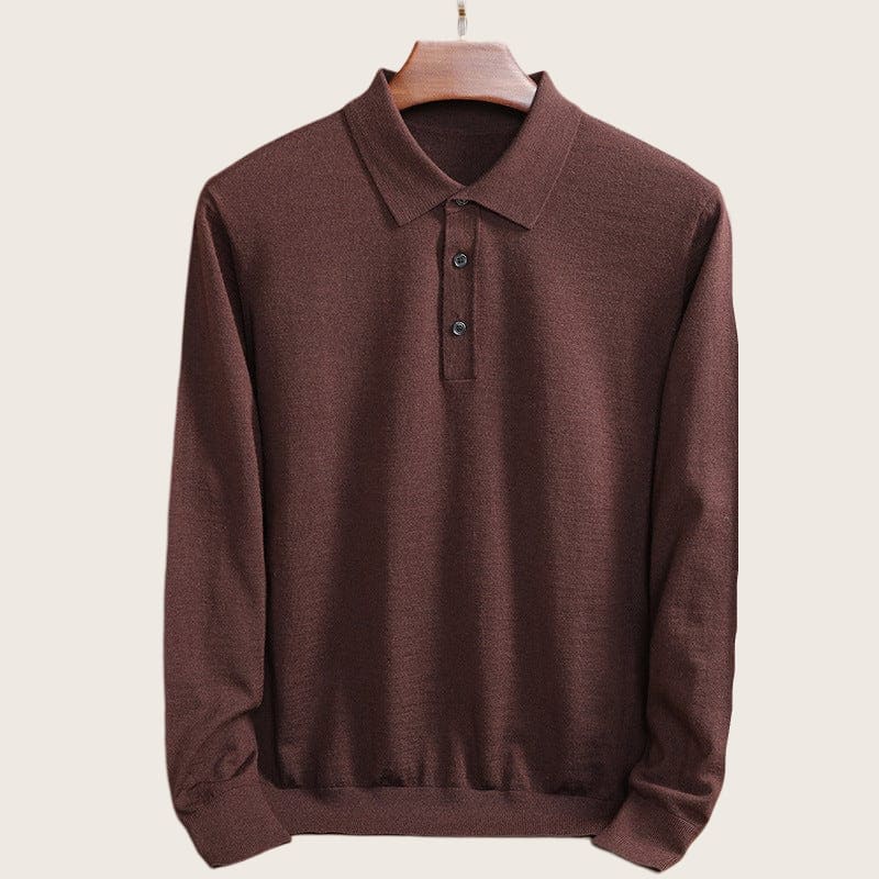 Milan Wool Long-Sleeve Polo