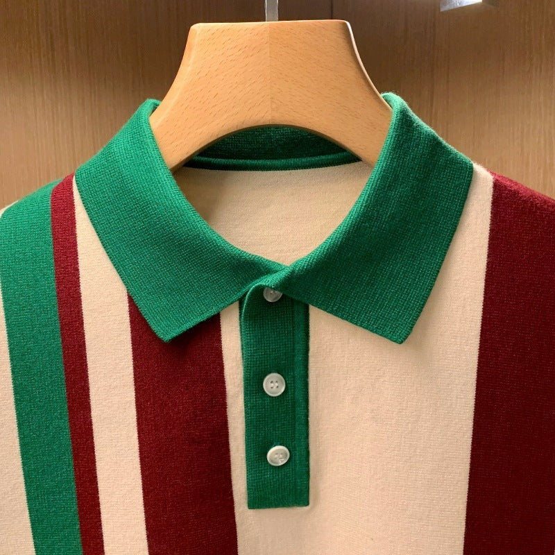 Windsor Striped Polo Sweate