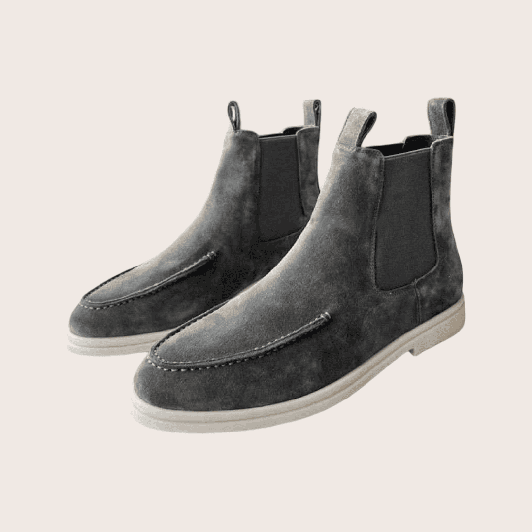 Men’s Louvre™ Chelsea Boot in Grey Suede – Balfour Atelier
