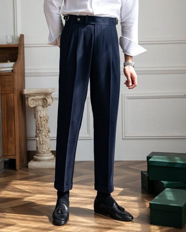 Cortina Wool Trousers - Balfour Atelier - Fabric Blend - CJXX183231501AZ - Navy Blue - 