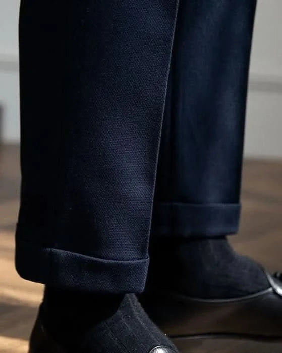 Cortina Wool Trousers - Balfour Atelier - Fabric Blend - CJXX183231501AZ - Navy Blue - 