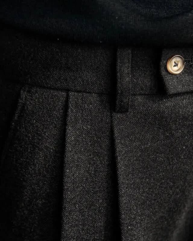 Oxford High-Waist Wool Trousers