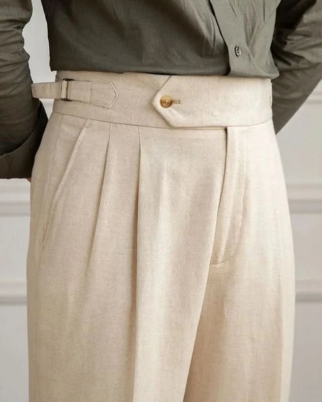 Taormina_Linen_Trousers_-Lightweight_Cotton-Linen_Blend|_Men's_Breathable_Elegant_Pants_For_Summer
