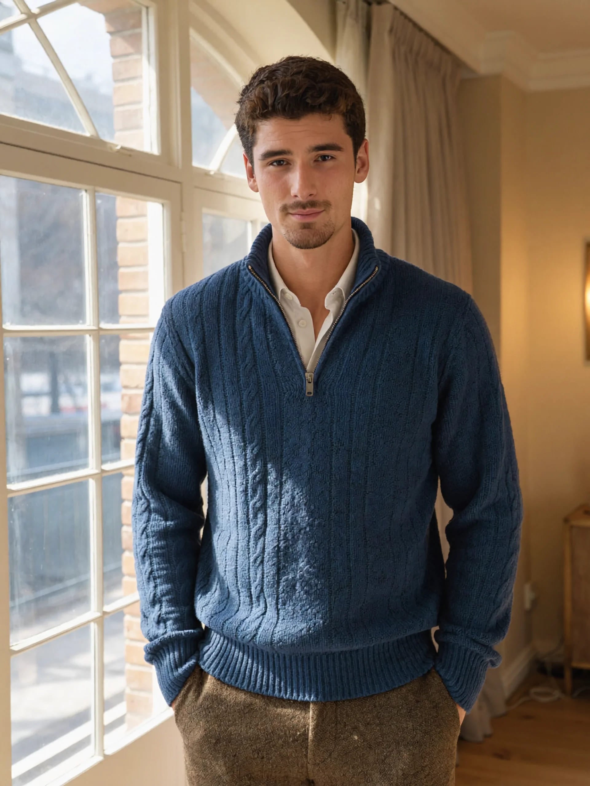 The Old Money™ Cotton Cable-Knit Sweater