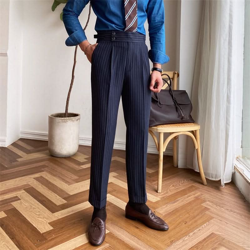 Milano Pinstripe Trousers (non-iron)