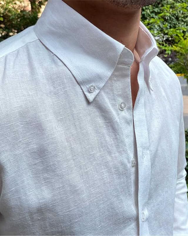 Albert Linen Shirt - Balfour Atelier - Cotton - Linen - CJDS177622801AZ - White - 