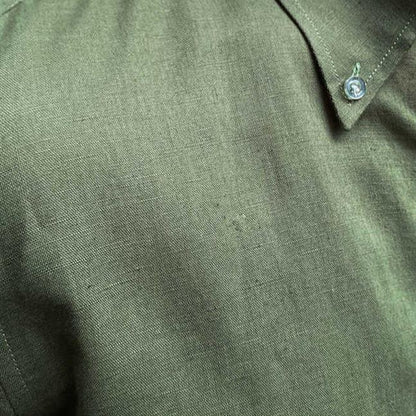 Albert Linen Shirt - Balfour Atelier - Cotton - Linen - CJDS177622806FU - Moss Green - 