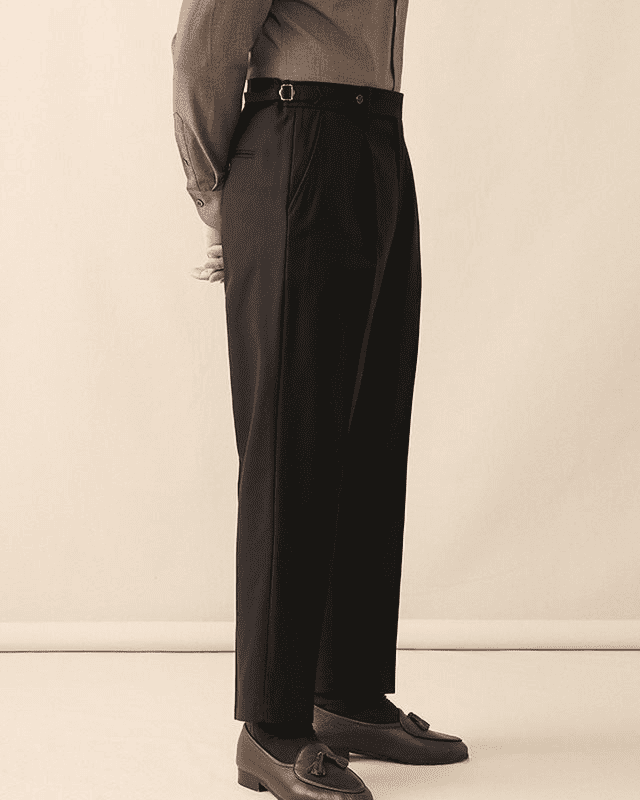 balfour-atelier-winchester-linen-herringbone-trousers-mens-tailored-straight-fit-high-waist-paris-france 2025 black 02