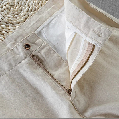 Capri Linen Trousers - Balfour Atelier - Linen - 14:771#Khaki;5:3115 - Sandstone - 