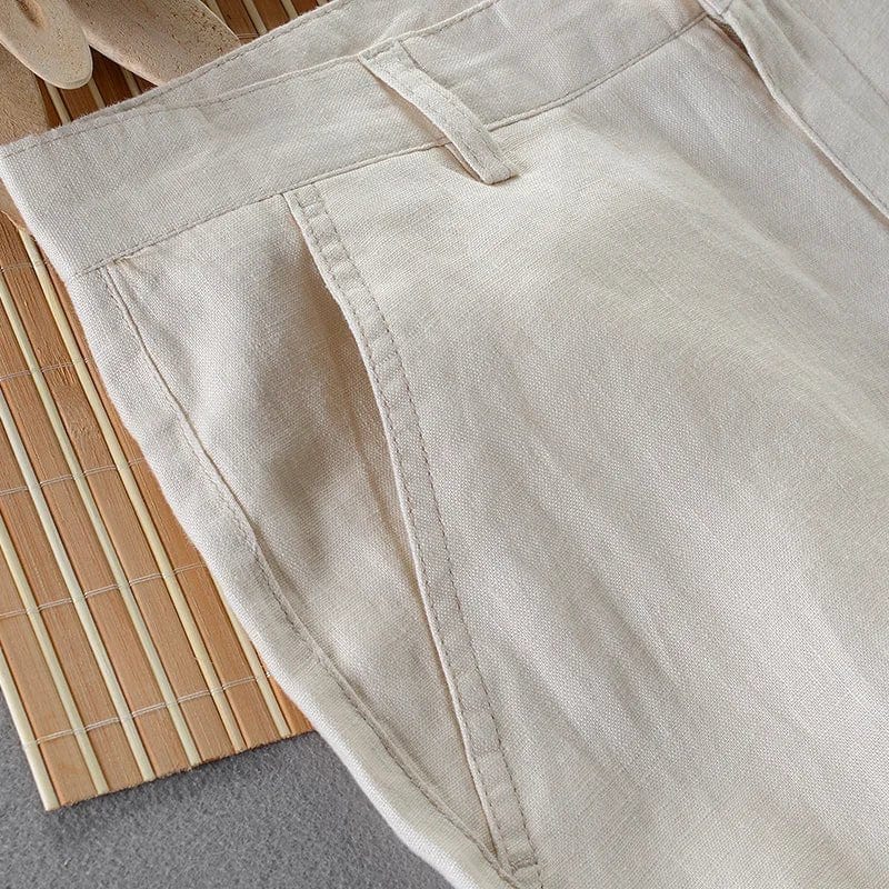 Capri Linen Trousers - Balfour Atelier - Linen - 14:771#Khaki;5:3115 - Sandstone - 