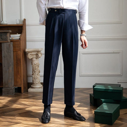 Cortina Wool Trousers - Balfour Atelier - Fabric Blend - CJXX183231501AZ - Navy Blue - 