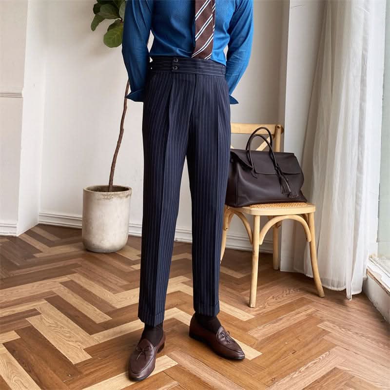 Milano Pinstripe Trousers (non-iron)