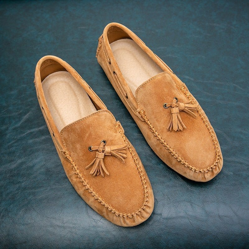 Da Vinci Suede Moccasins - Balfour Atelier - Suede - CJYD185478215OL - Camel - 