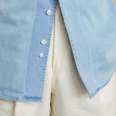 Eros Denim Shirt - Balfour Atelier - Cotton - CJDS202748401AZ - Sky Blue - 