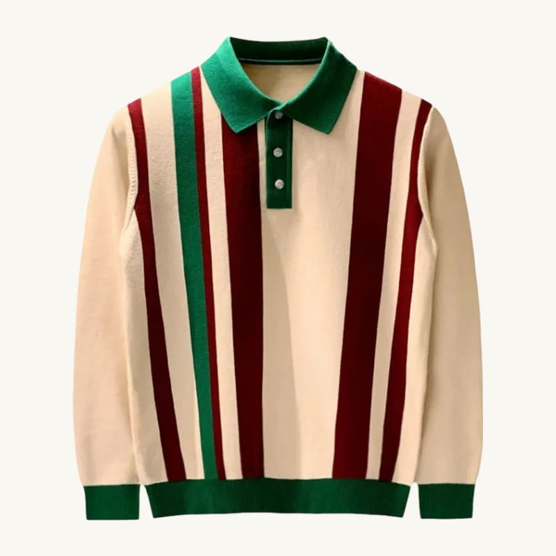 Windsor Striped Polo Sweate