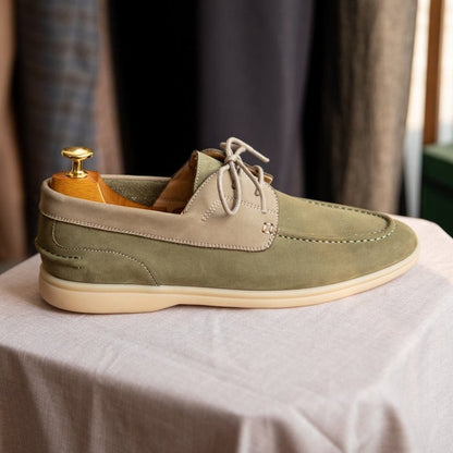 Monet Suede Loafers - Balfour Atelier - Suede - CJNS180154408HS - Moss Green - 